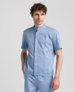 Bluza medyczna męska BASIC PRO SKY BLUE