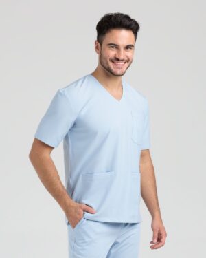 Bluza medyczna męska COMFY SOFT BABY BLUE
